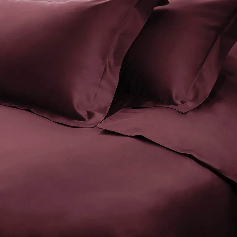 Plum Queen Cotton Blend 650 Thread Count Washable Duvet Cover Set Photo 2