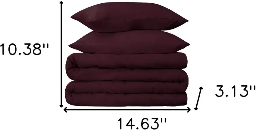 Plum Queen Cotton Blend 650 Thread Count Washable Duvet Cover Set Photo 5