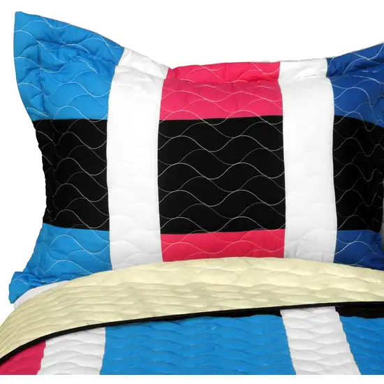 Pondweed -  3PC Vermicelli - Quilted Patchwork Quilt Set (Full/Queen Size) Photo 3