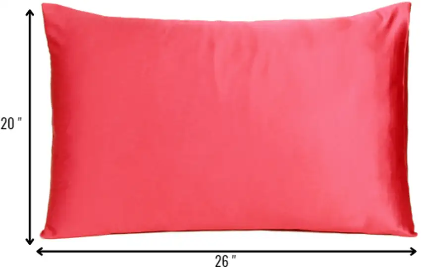 Poppy Red Dreamy Set Of 2 Silky Satin Standard Pillowcases Photo 8
