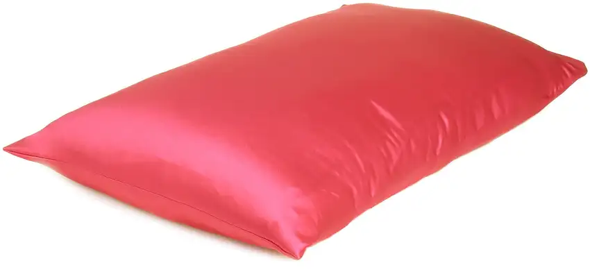 Poppy Red Dreamy Set Of 2 Silky Satin Standard Pillowcases Photo 3