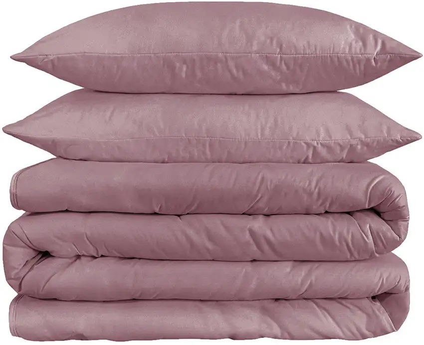 Purple And Red Queen Cotton Blend Washable Duvet Cover Set Photo 1