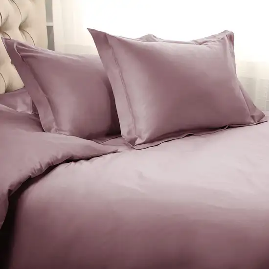 Purple And Red Queen Cotton Blend Washable Duvet Cover Set Photo 2