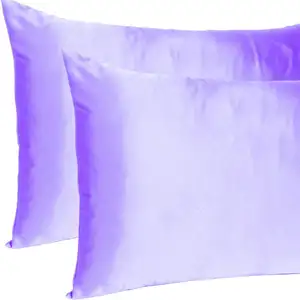 Photo of Purple Dreamy Set Of 2 Silky Satin Queen Pillowcases