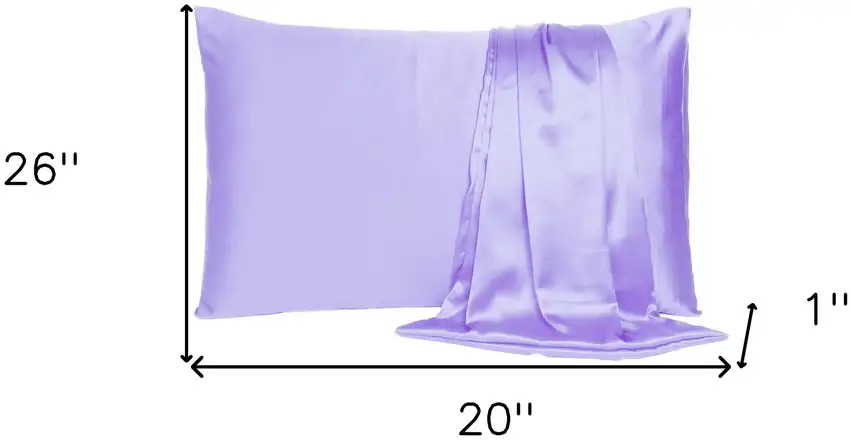 Purple Dreamy Set Of 2 Silky Satin Standard Pillowcases Photo 7