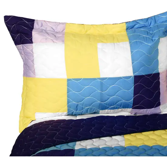Purple Feelings -  3PC Vermicelli - Quilted Patchwork Quilt Set (Full/Queen Size) Photo 3