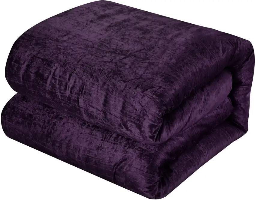 Purple Queen Polyester 180 Thread Count Washable Down Comforter Set Photo 5