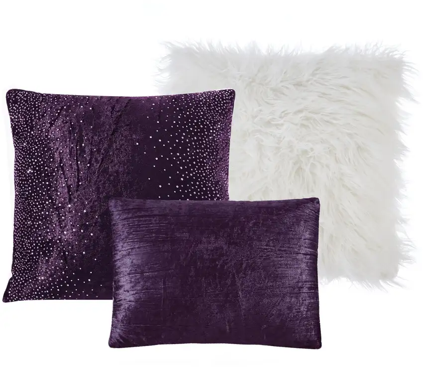 Purple Queen Polyester 220 Thread Count Washable Down Comforter Set Photo 5