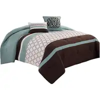 Photo of Quatrefoil King Size 8 Piece Fabric Comforter Set