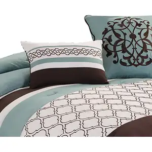 Photo of Quatrefoil King Size 8 Piece Fabric Comforter Set