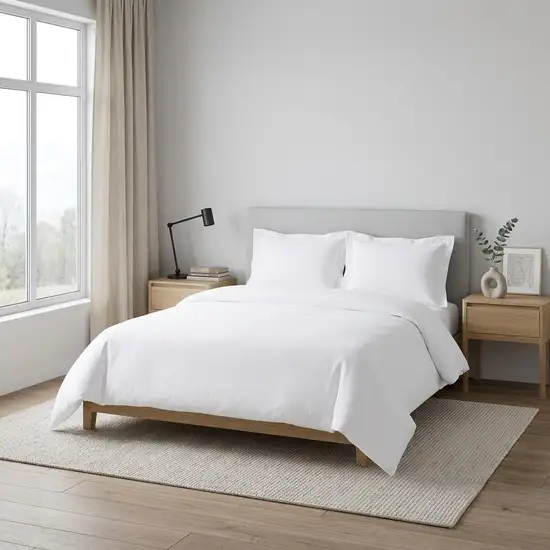 White Queen Cotton Blend 1000 Thread Count Washable Duvet Cover Set Photo 1