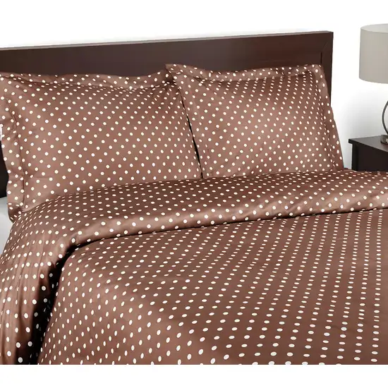 Taupe Queen Cotton Blend 600 Thread Count Washable Duvet Cover Set Photo 1