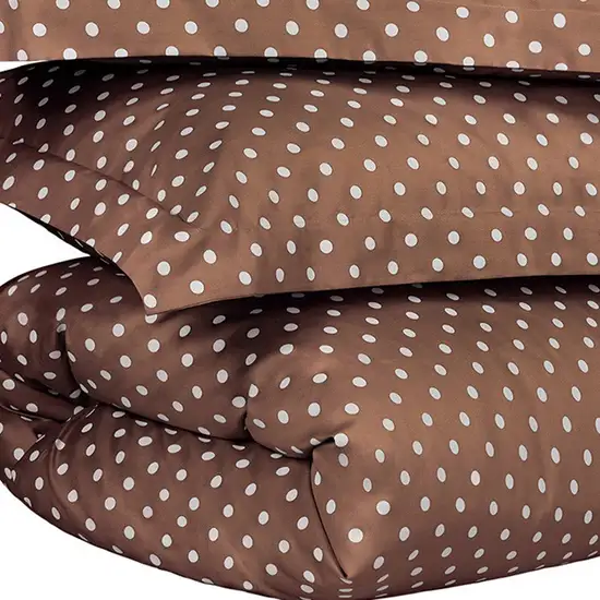 Taupe Queen Cotton Blend 600 Thread Count Washable Duvet Cover Set Photo 4
