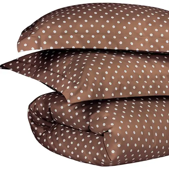 Taupe Queen Cotton Blend 600 Thread Count Washable Duvet Cover Set Photo 5
