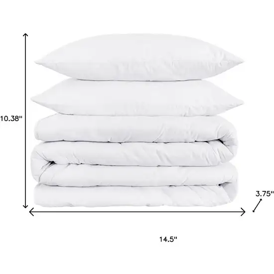 White Queen Cotton Blend 1200 Thread Count Washable Duvet Cover Set Photo 8