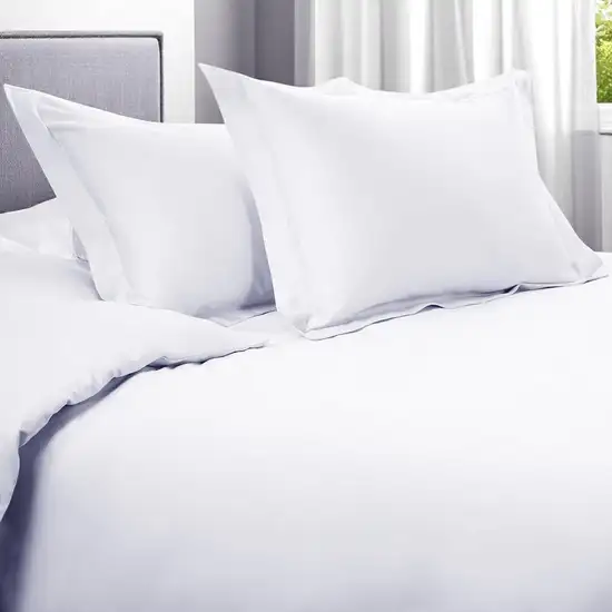 White Queen Cotton Blend 1200 Thread Count Washable Duvet Cover Set Photo 2