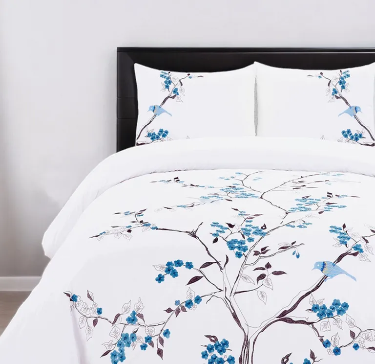 Queen 100% Cotton 200 Thread Count Washable Duvet Cover Set Photo 4