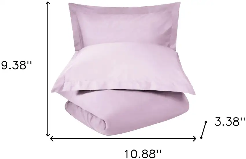 Lilac Queen 100% Cotton 300 Thread Count Washable Duvet Cover Set Photo 6