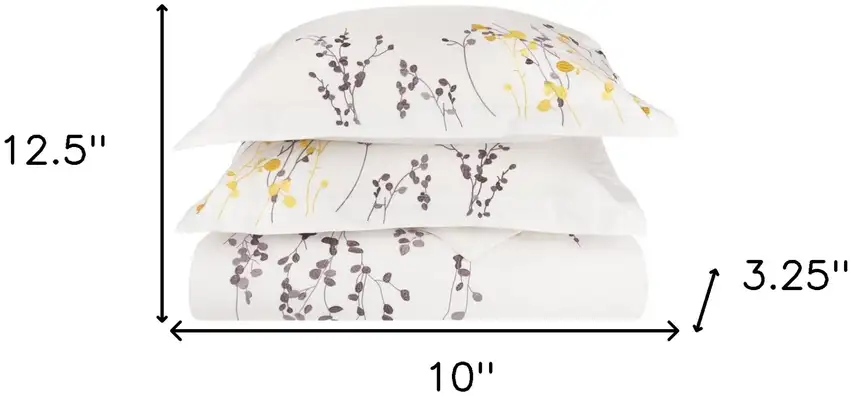 Purple and White Queen 100% Cotton 200 Thread Count Washable Duvet Cover Set Photo 8