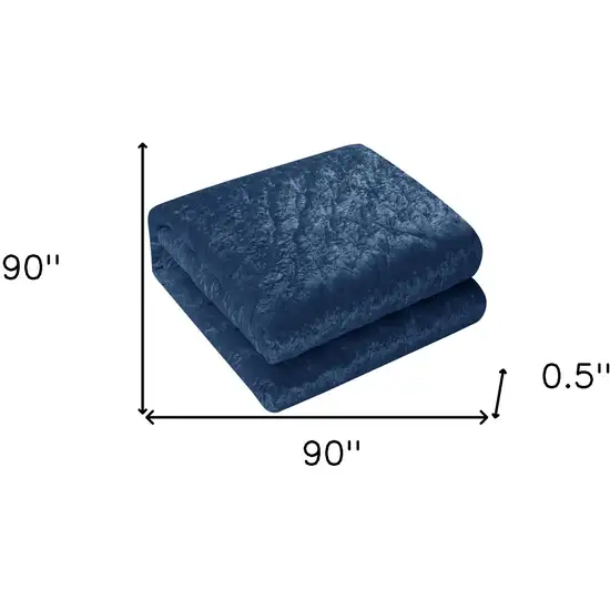 Navy Blue Queen Polyester 220 Thread Count Washable Down Comforter Set Photo 8