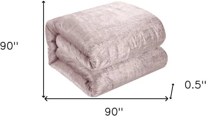 Blush Queen Polyester 180 Thread Count Washable Down Comforter Set Photo 8