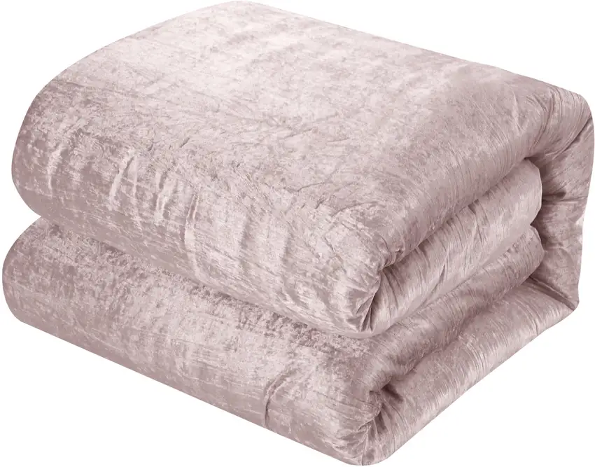 Blush Queen Polyester 180 Thread Count Washable Down Comforter Set Photo 5