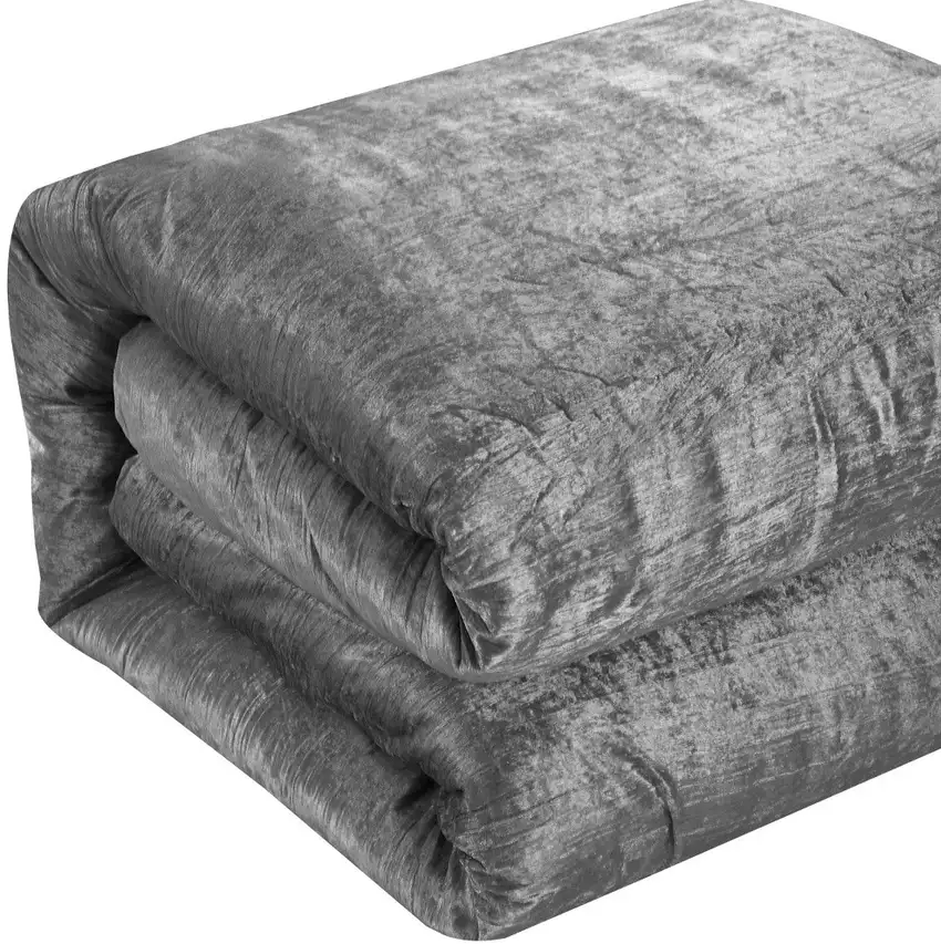 Dark Slate Gray Queen Polyester 180 Thread Count Washable Down Comforter Set Photo 6