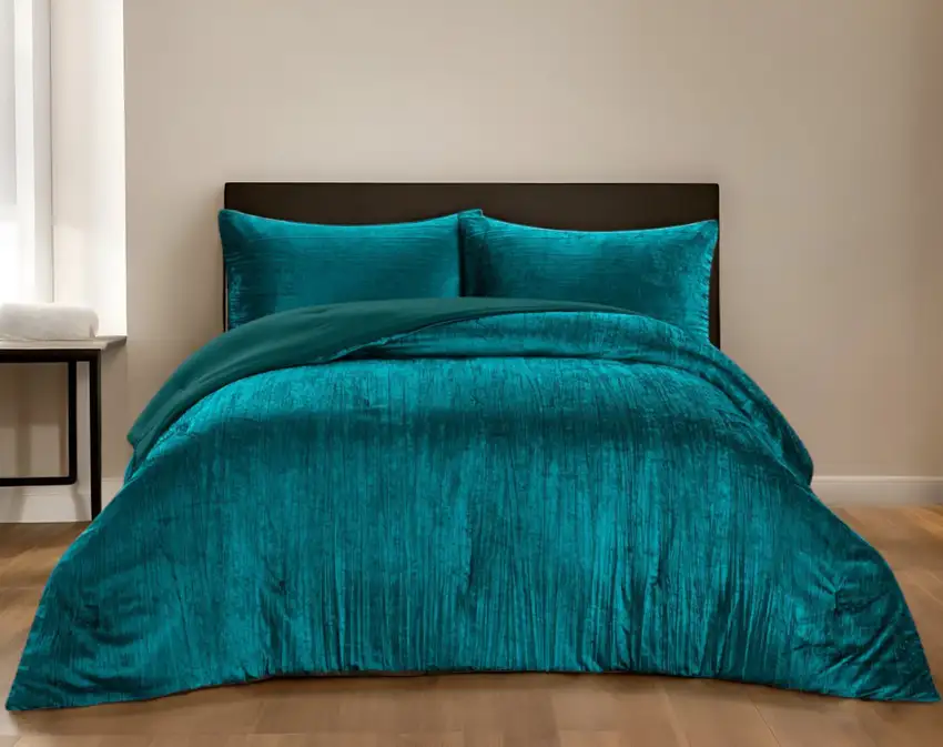 Green Queen Polyester 180 Thread Count Washable Down Comforter Set Photo 1
