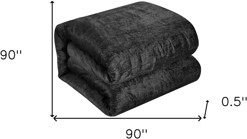Black Queen Polyester 180 Thread Count Washable Down Comforter Set Photo 8