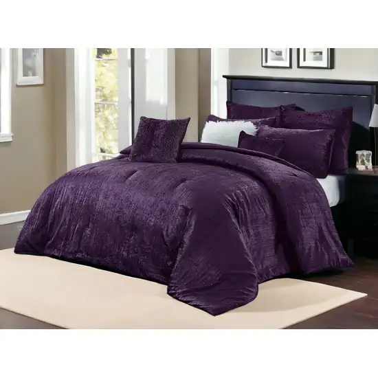 Purple Queen Polyester 220 Thread Count Washable Down Comforter Set Photo 1