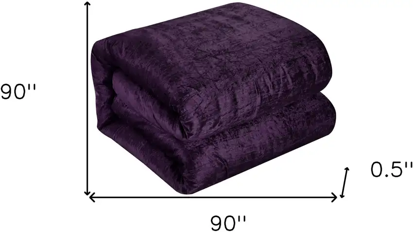 Purple Queen Polyester 220 Thread Count Washable Down Comforter Set Photo 8