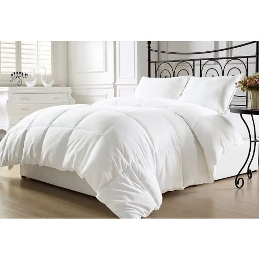 Queen size Hypoallergenic Down Alternative Comforter in White Photo 1