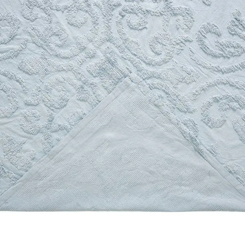 Queen size 100-Percent Cotton Chenille 3-Piece Coverlet Bedspread Set in Blue Photo 5