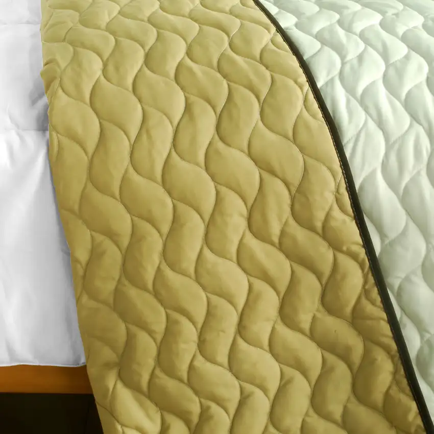 Quiet Moon -  3PC Vermicelli-Quilted Patchwork Quilt Set (Full/Queen Size) Photo 3