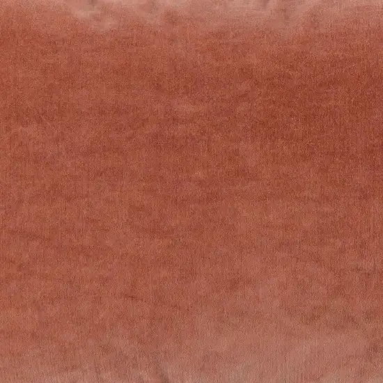 Rectangular Fabric Throw Pillow with Solid Color and Piped Edges, Terra Cotta Photo 3
