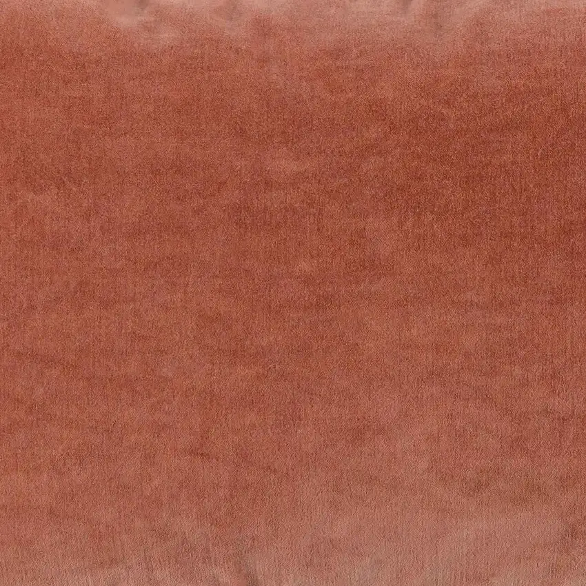 Rectangular Fabric Throw Pillow with Solid Color and Piped Edges, Terra Cotta Photo 3