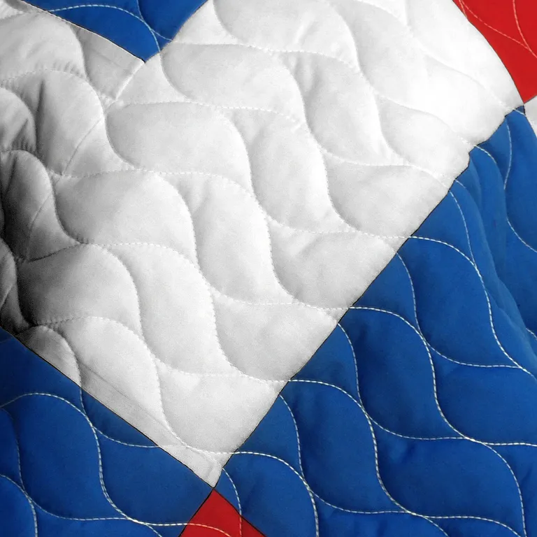 Rock Paper Scissors - 3PC Vermicelli - Quilted Patchwork Quilt Set (Full/Queen Size) Photo 4