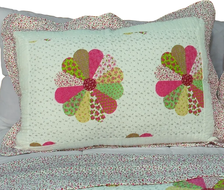 Round Midnight - Cotton 3PC Vermicelli-Quilted Patchwork Quilt Set (Full/Queen Size) Photo 2