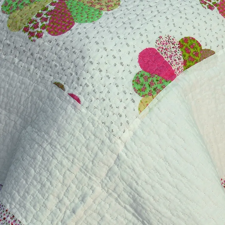 Round Midnight - Cotton 3PC Vermicelli-Quilted Patchwork Quilt Set (Full/Queen Size) Photo 4
