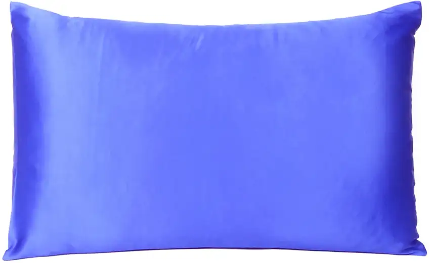 Royal Blue Dreamy Set Of 2 Silky Satin King Pillowcases Photo 2