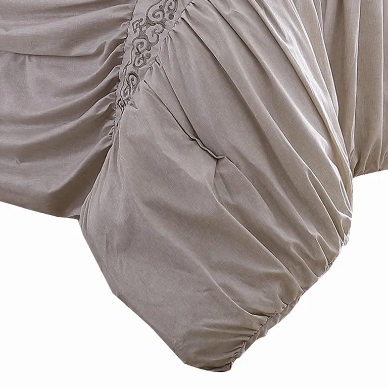 Rue 8 Piece King Size Comforter Set, Microfiber, Pleated Design Photo 4