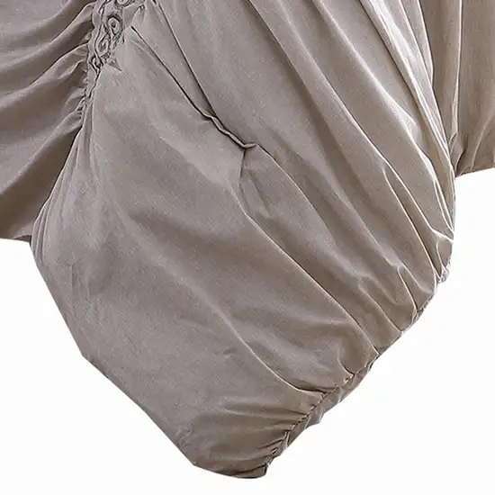 Rue 8 Piece Queen Size Comforter Set, Microfiber, Pleated Design Photo 4