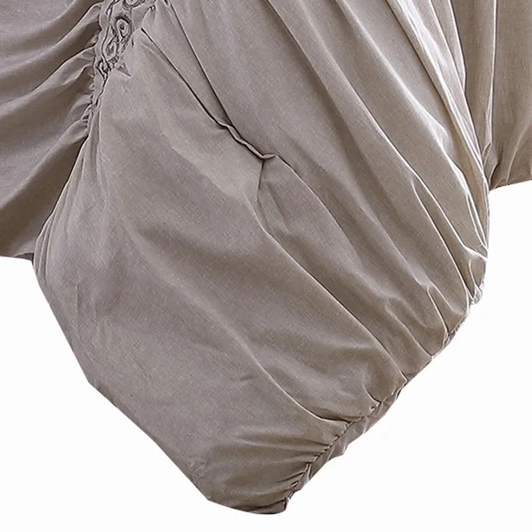 Rue 8 Piece Queen Size Comforter Set, Microfiber, Pleated Design Photo 4