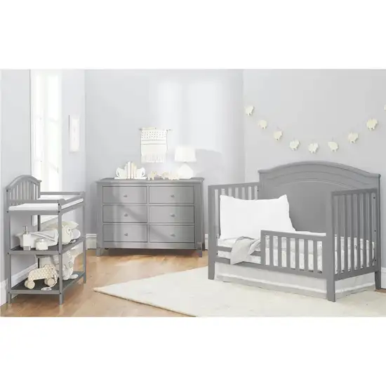 SF Home Solid Wood Convertible Crib in Grey - Toddler Bed Sold Separately Photo 4