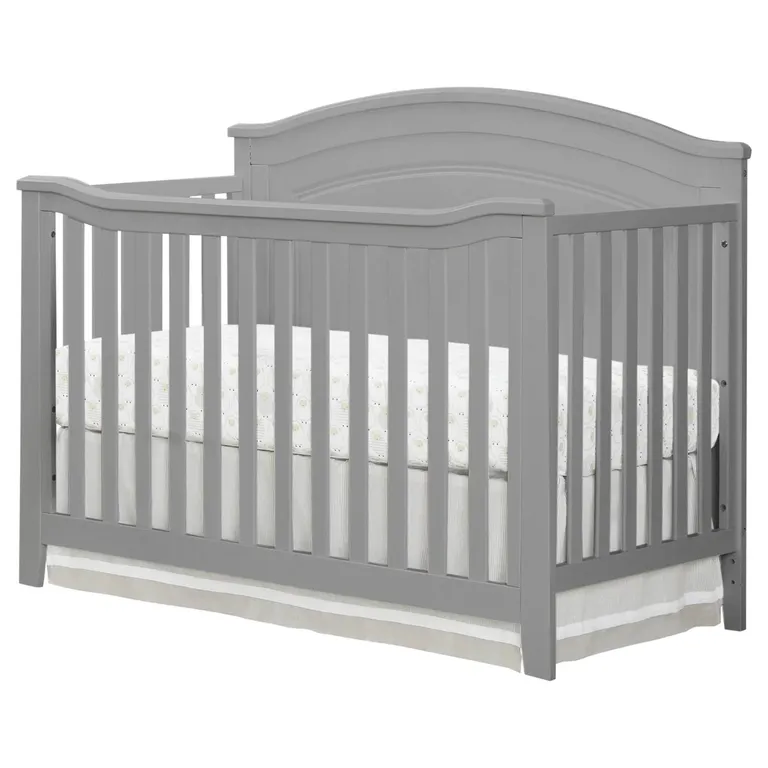 SF Home Solid Wood Convertible Crib in Grey - Toddler Bed Sold Separately Photo 2