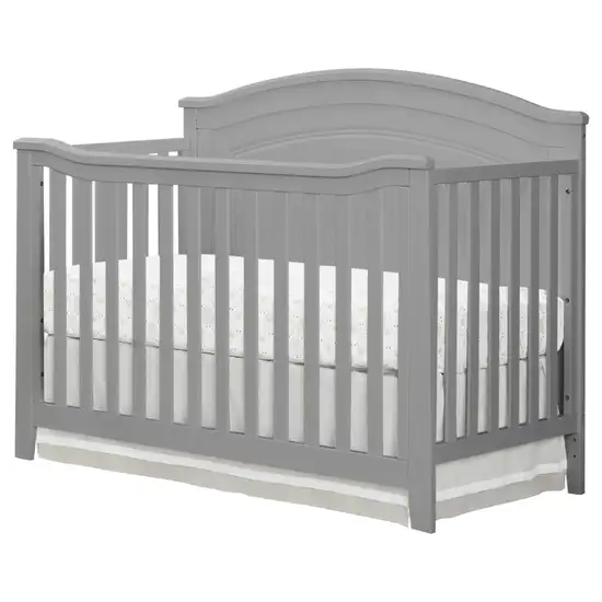 SF Home Solid Wood Convertible Crib in Grey - Toddler Bed Sold Separately Photo 2