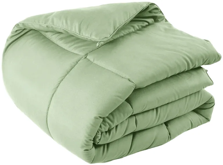 Box Stitch Microfiber Down Alternative Comforter Photo 2