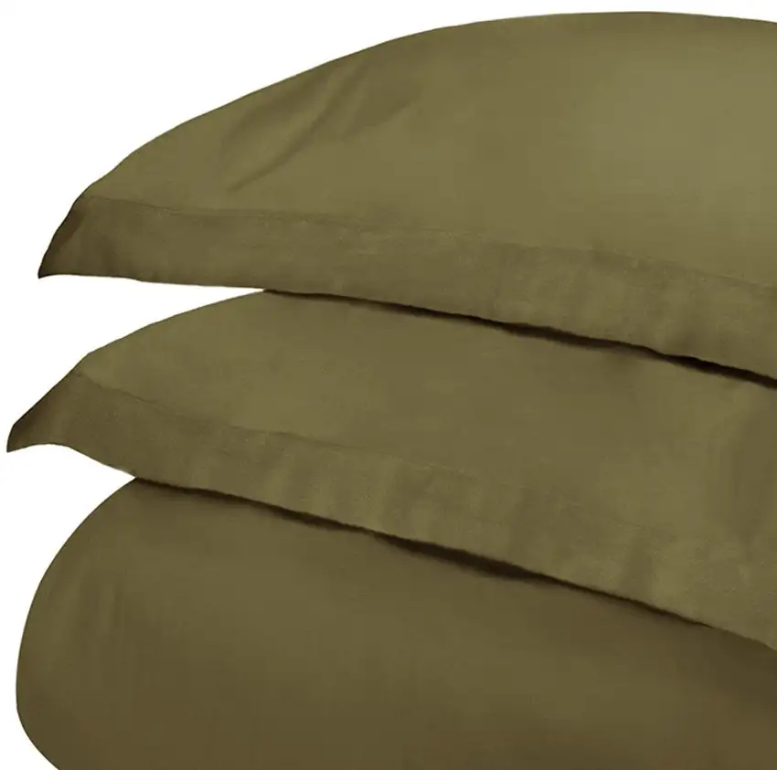 Sage  Cotton Blend 300 Thread Count Washable Duvet Cover Set Photo 3