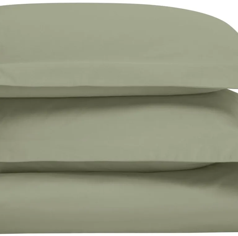 Sage King Cotton Blend Washable Duvet Cover Set Photo 1