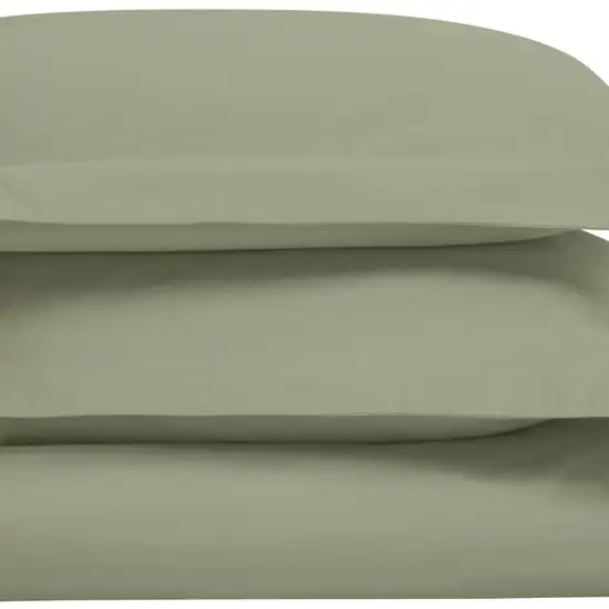 Sage King Cotton Blend Washable Duvet Cover Set Photo 1